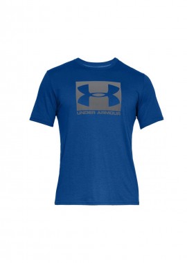 Under armour - Under Armour Boxed Sportstyle Αθλητικό Ανδρικό T-shirt Μπλε με Λογότυπο 1329581-400