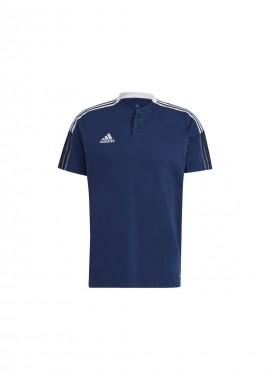 adidas performance - Adidas Tiro 21 Ανδρική Μπλούζα με Κουμπιά Κοντομάνικη Navy Μπλε GH4462