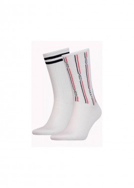Tommy Hilfiger - Tommy Hilfiger Ανδρικές Κάλτσες Λευκές 2 Pack 1001300