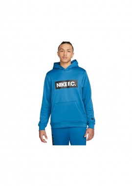 Nike - Nike Football F.C. Libero Ανδρικό Φούτερ με Κουκούλα και Τσέπες Μπλε DC9075-407