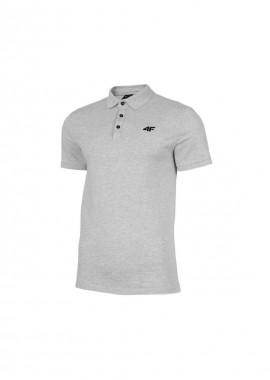 4f - 4F Ανδρικό T-shirt Polo Γκρι H4L22-TSM355-27M