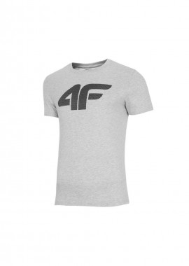4f - 4F Ανδρικό T-shirt Γκρι με Λογότυπο H4Z22-TSM353-27M