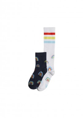 adidas performance - Adidas Παιδικές Κάλτσες Μακριές Rainbow Πολύχρωμες 2 Ζευγάρια HN5735