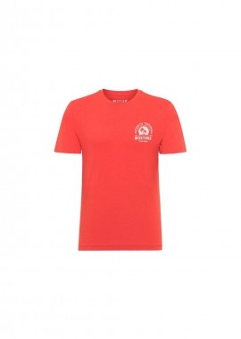 Mustang - Mustang Ανδρικό T-shirt Κοντομάνικο Πορτοκαλί 1012515-7121