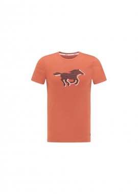 Mustang - Mustang Ανδρικό T-shirt Κοντομάνικο Πορτοκαλί 10095317103