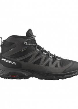 Salomon - Salomon X Ward Mid GTX L47181700 Ανδρικά Ορειβατικά Μποτάκια Αδιάβροχα με Μεμβράνη Gore-Tex Μαύρα