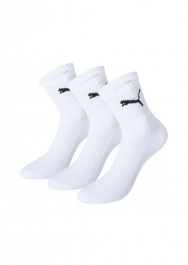 Puma - Puma 906110-04 Αθλητικές Κάλτσες Λευκές 3 Ζεύγη