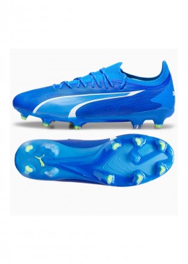 Puma - Puma Ultra Ultimate FG/AG 107311-03 Χαμηλά Ποδοσφαιρικά Παπούτσια με Τάπες Ultra Blue / White / Pro Green