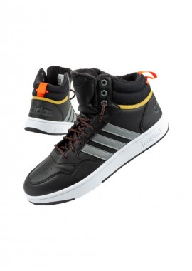 adidas performance - Adidas Hoops 3.0 Ανδρικά Μποτάκια Core Black / Iron Metallic / Pulse Olive HR1440