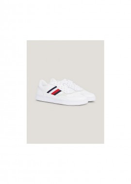 Tommy Hilfiger - Tommy Hilfiger Court Cupsole Retro Ανδρικά Sneakers Λευκά FM0FM04828-YBS