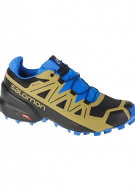 Salomon - Salomon Speedcross 5 GTX L41612400 Ανδρικά Αθλητικά Παπούτσια Trail Running Αδιάβροχα με Μεμβράνη Gore-Tex Black / Green Moss