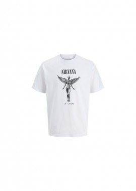 Jack & Jones - Jack Jones tshirt Nirvana JPRBLUNIRVANA SS TEE 12287521 BRIGHT WHITE