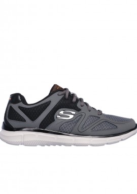 Skechers - Skechers Satisfaction 58350-CCOR Ανδρικά Αθλητικά Παπούτσια Running Γκρι