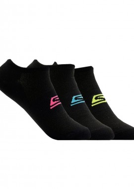 Skechers - Skechers 3pk Womens Microfiber Non Terry No Show S101720BLK