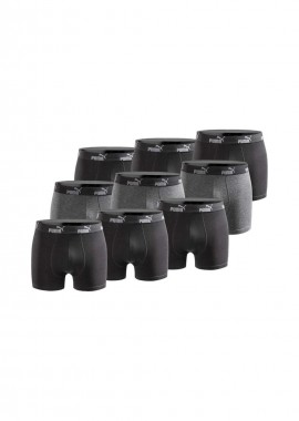 Puma - Puma Men's Boxer Briefs 9Pack Black Gray Comfortable Cotton