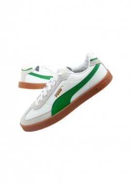 Puma - Puma Club II Era men's sports shoes sneakers leather white gray green