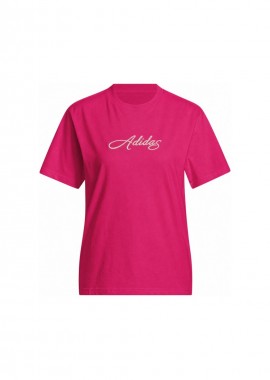 adidas performance - adidas Cursive Wordmark Graphic Fuchsia Women's TShirt KT2611