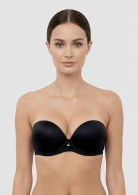 LORMAR - Στράπλες Push-Up με διπλή ενίσχυση | Extra Double ΜΑΥΡΟ