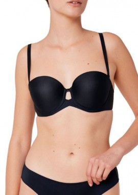TRIUMPH - Σουτιέν Strapless με ενίσχυση & μπανέλα | Pure Micro WDP ΜΑΥΡΟ