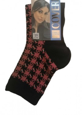 ENRICO COVERI - Κάλτσα ημίκοντη με σχέδιο | 316ASS ΣΑΠΙΟ ΜΗΛΟ
