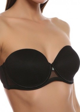 SELENE - Στράπλες σουτιέν με ενίσχυση | Esmeralda 074 ΜΑΥΡΟ
