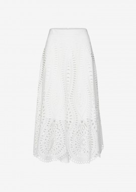 Cutcuutur - Midi Cloche Skirt in White