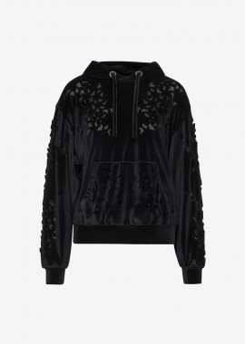 Cutcuutur - Hoodie in Black Velour
