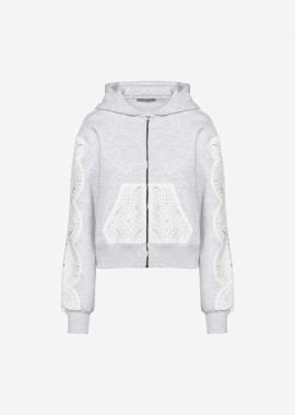 Cutcuutur - Zip-Up Hoodied Sweatshirt in Grey