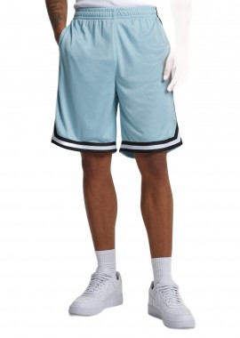 Urban Classics - Stripes Mesh Shorts Urban Classics TB243-14133 Oceanblue/Black/White