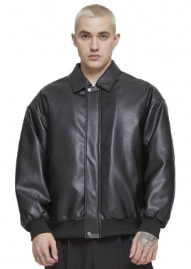 Urban Classics - Synthetic Leather Blouson Urban Classics TB6914-00007 Black