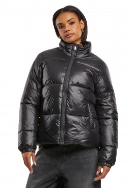 Urban Classics - Ladies Recycled Short Shiny Puffer Jacket Urban Classics TB7003-00007 Black