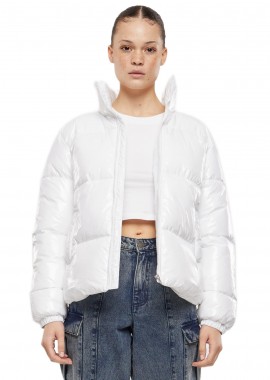 Urban Classics - Ladies Recycled Short Shiny Puffer Jacket Urban Classics TB7003-00220 White