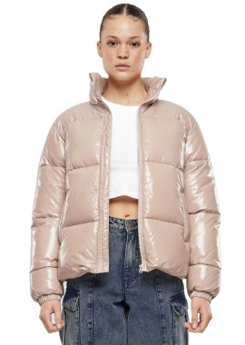 Urban Classics - Ladies Recycled Short Shiny Puffer Jacket Urban Classics TB7003-02913 Duskrose