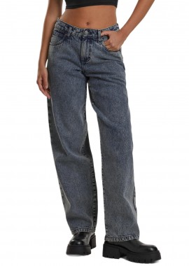 Urban Classics - Ladies Mid Waist 90s Jeans Urban Classics TB7127-17835 Dirty Washed