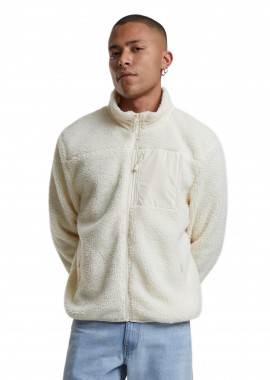 Urban Classics - Teddy Jacket With Stand Up Collar Urban Classics TB7260-02903 Whitesand