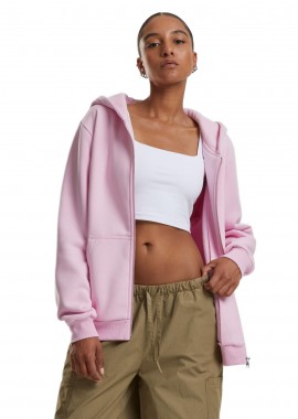 Urban Classics - Ladies Fluffy Zip Hoody Urban Classics TB7286-12155 Softpink