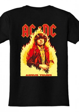 Rock Avenue - Παιδικό T-shirt Angus Young Art1 Rock Avenue Black