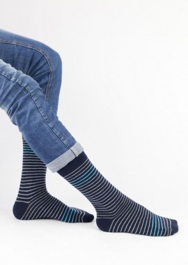 Trendy - Ανδρικές casual κάλτσες RONALD Βαμβακερές Trendy 16159 Σκούρο Μπλέ