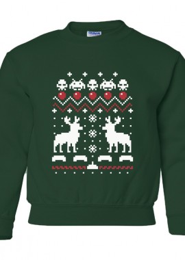 Pop Culture - Παιδικό Χριστουγεννιάτικο Ugly Sweater Deer Pop Culture Forest Green