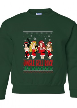 Pop Culture - Παιδικό Χριστουγεννιάτικο Ugly Sweater Disney Princess Pop Culture Forest Green
