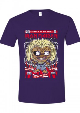 Pop Culture - T-Shirt Iron Maiden Killer Eddie Pop Culture Purple