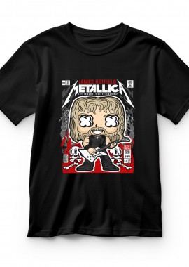 Rock Avenue - Παιδικό T-shirt James Hetfield Metallica Rock Avenue Black