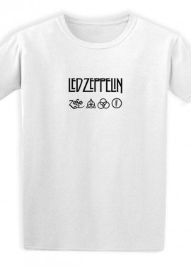 Rock Avenue - Παιδικό T-shirt Led Zeppelin Logo Art Rock Avenue White