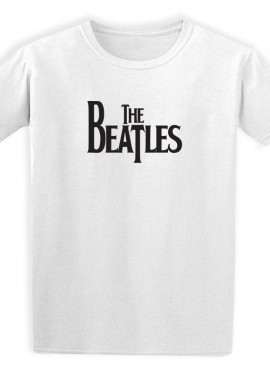 Rock Avenue - Παιδικό T-shirt The Beatles Logo Name Art Rock Avenue White