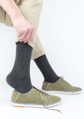 Trendy - Ανδρικές casual κάλτσες ERIC I Βαμβακερές Trendy 16197 Σκούρο Γκρί