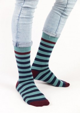 Trendy - Ανδρικές casual κάλτσες MANUEL I Βαμβακερές Trendy 16213 Σκούρο Μπλέ