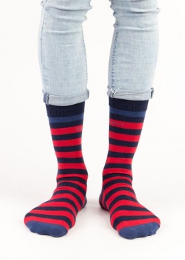 Trendy - Ανδρικές casual κάλτσες MANUEL II Βαμβακερές Trendy 16215 Σκούρο Μπλέ