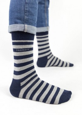 Trendy - Ανδρικές casual κάλτσες RYAN Βαμβακερές Trendy 16225 Σκούρο Μπλέ