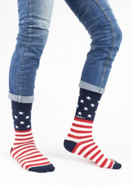 Trendy - Ανδρικές casual κάλτσες AUSTIN Βαμβακερές Trendy 16298 Σκούρο Μπλέ