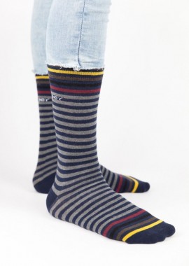 Trendy - Ανδρικές casual κάλτσες JOE II Βαμβακερές Trendy 16304 Σκούρο Μπλέ